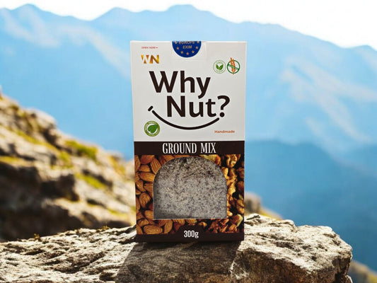 Mald Blandning (Ground Mix) product image featuring a delicious blend of walnuts and almonds by Nature Pick Market. Ideal for spreads and desserts, this Valnöts och Mandel mix offers versatility in your kitchen.