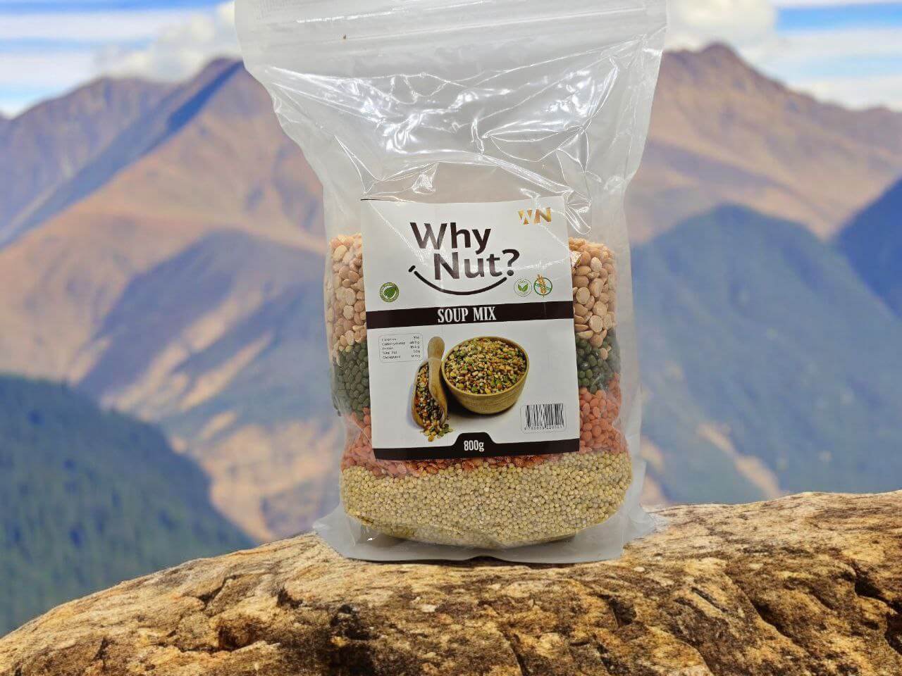 Colorful Soppa Mix by Nature Pick Market, a blend of legumes and grains for soups, salads, and more.